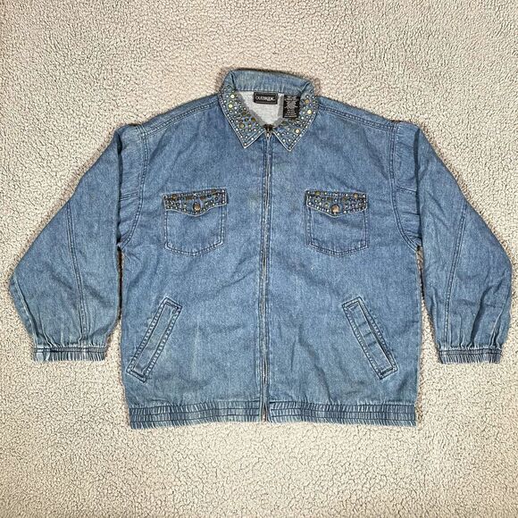 Outbrook Outbrook | Jackets & Coats | Vintage Studded Denim Jacket Womens Full ...